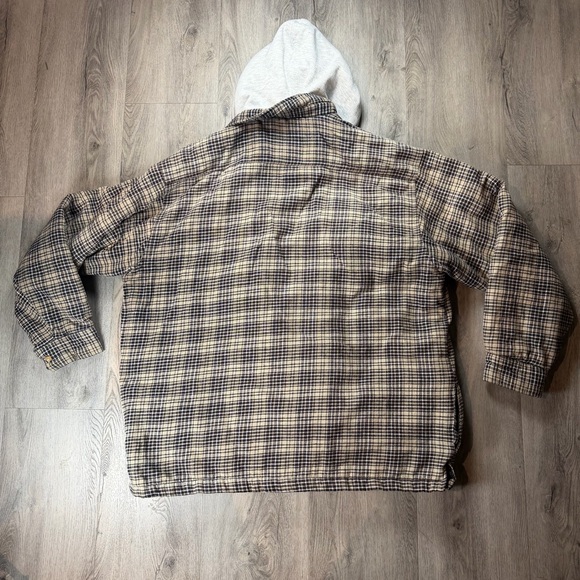 Big Mac Jacket Mens XLT Brown Plaid Hooded Quilted Insulated Flannel Workwear - Picture 10 of 13